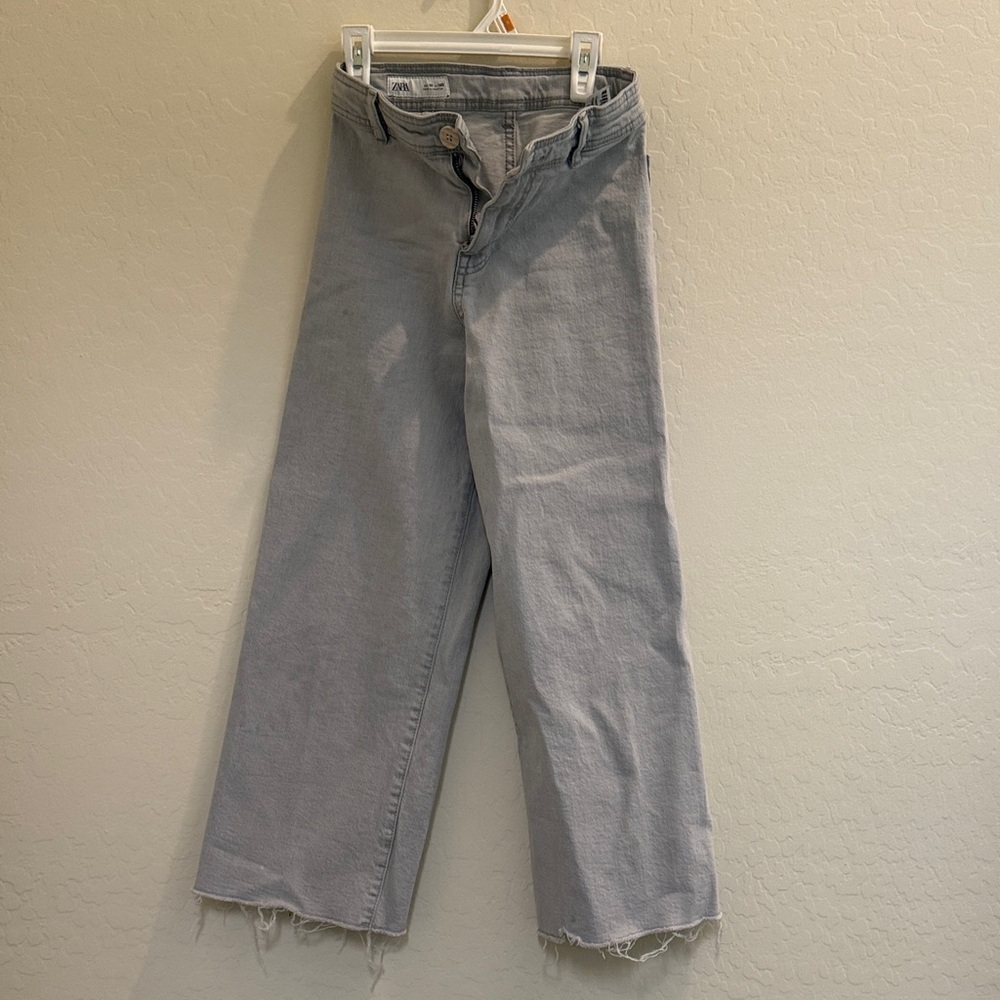 Zara Light Gray Denim Pants